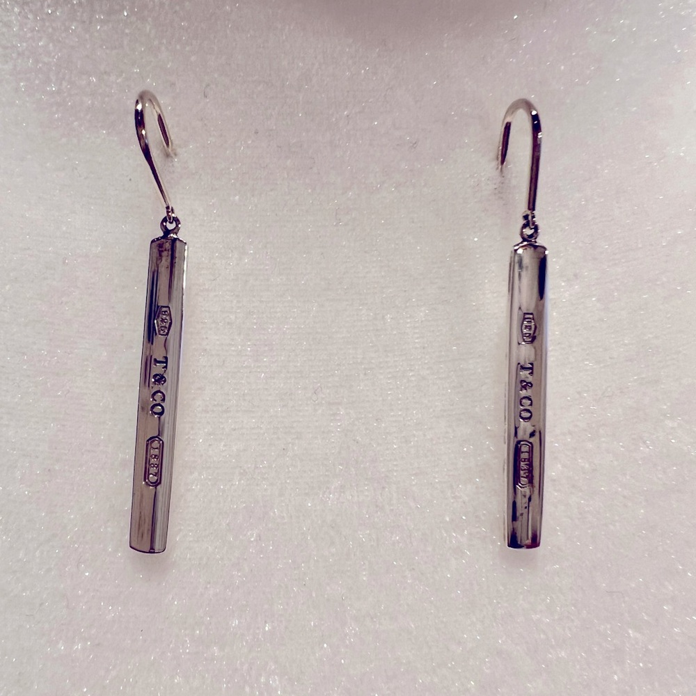 Tiffany & Co Hook Drop Bar Earrings